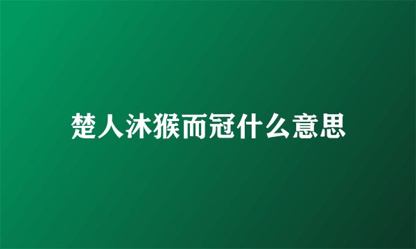 楚人沐猴而冠什么意思