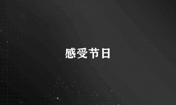 感受节日