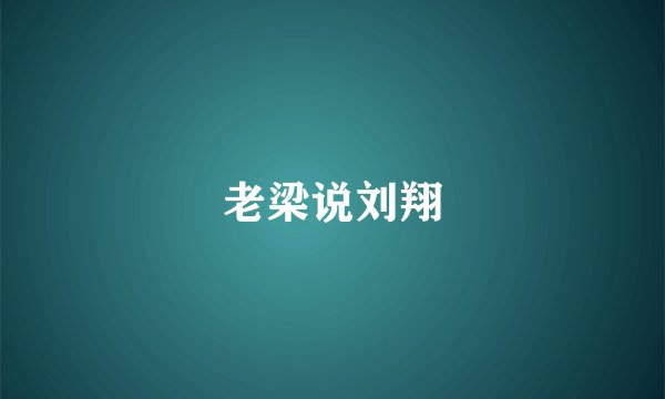 老梁说刘翔