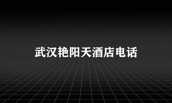 武汉艳阳天酒店电话