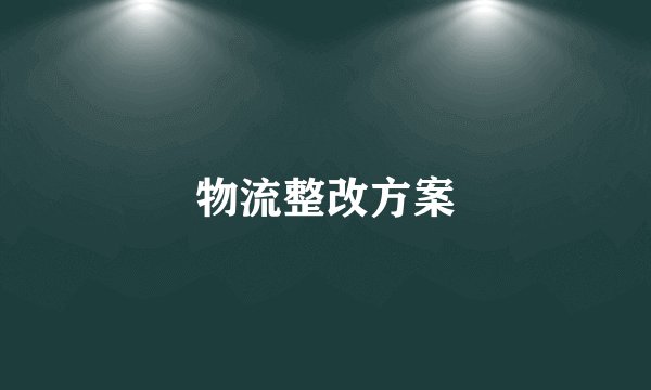 物流整改方案
