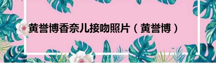 黄誉博香奈儿接吻照片（黄誉博）