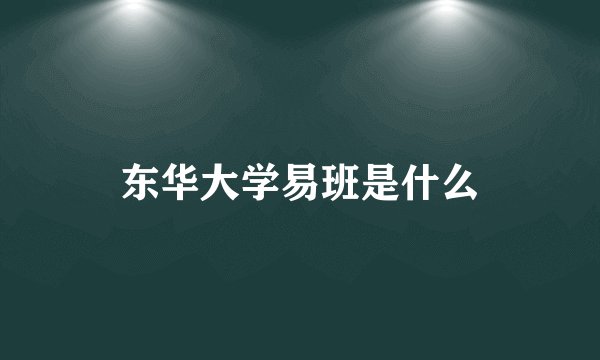 东华大学易班是什么