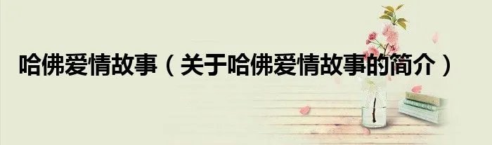 哈佛爱情故事（关于哈佛爱情故事的简介）