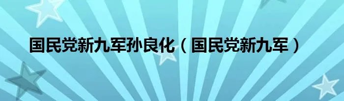 国民党新九军孙良化（国民党新九军）
