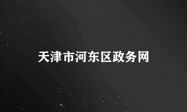 天津市河东区政务网