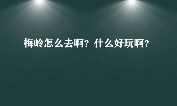 梅岭怎么去啊？什么好玩啊？
