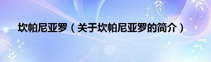 坎帕尼亚罗(关于坎帕尼亚罗的简介)