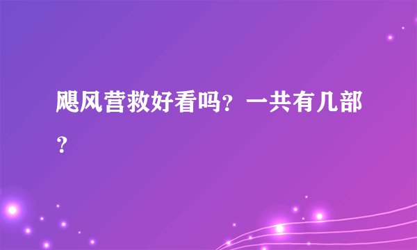飓风营救好看吗？一共有几部？