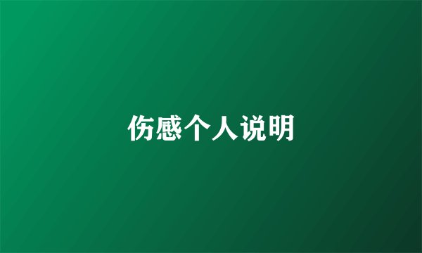伤感个人说明