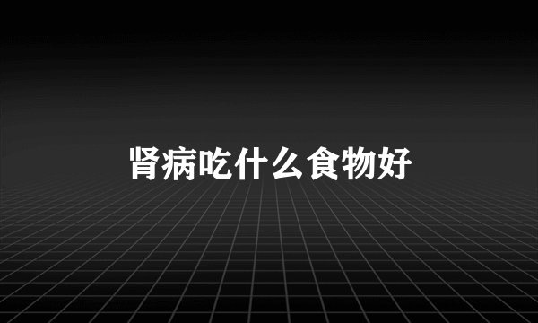 肾病吃什么食物好
