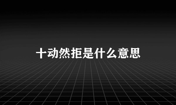 十动然拒是什么意思
