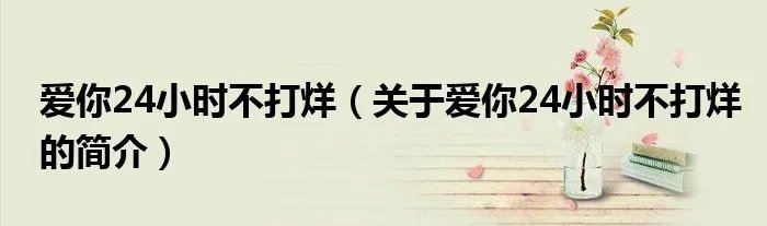 爱你24小时不打烊（关于爱你24小时不打烊的简介）