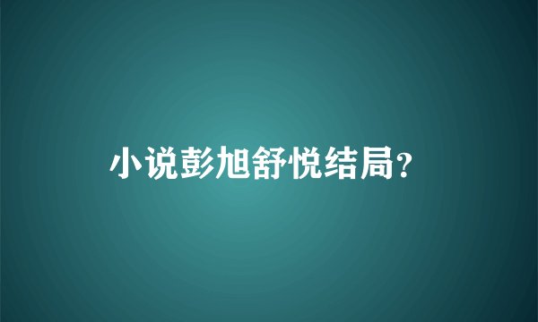 小说彭旭舒悦结局？