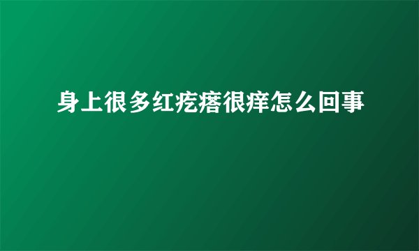身上很多红疙瘩很痒怎么回事