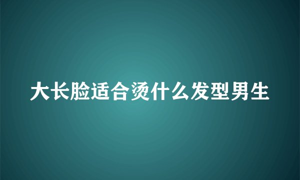大长脸适合烫什么发型男生