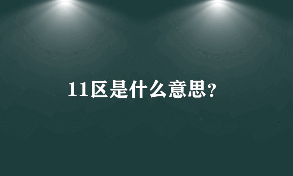 11区是什么意思？