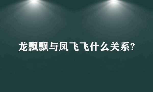 龙飘飘与凤飞飞什么关系?
