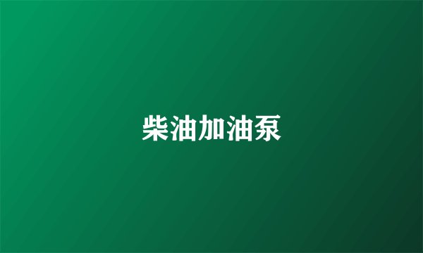 柴油加油泵