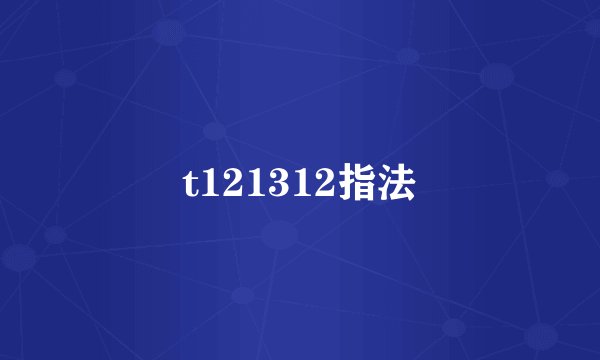 t121312指法