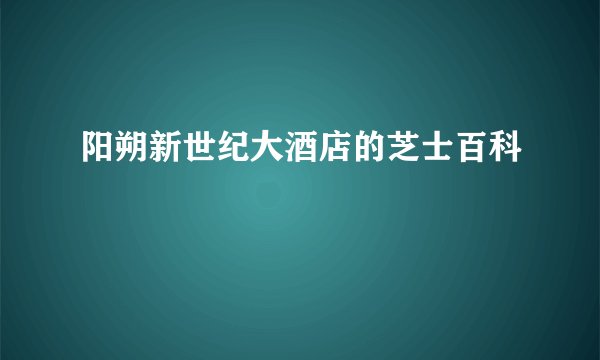 阳朔新世纪大酒店的芝士百科