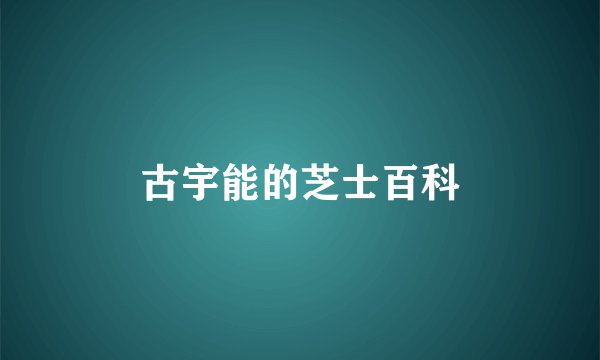 古宇能的芝士百科