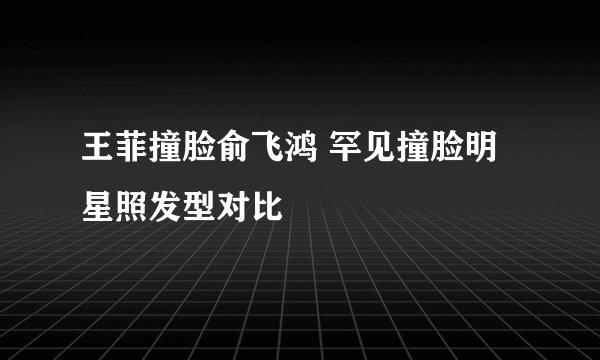 王菲撞脸俞飞鸿 罕见撞脸明星照发型对比