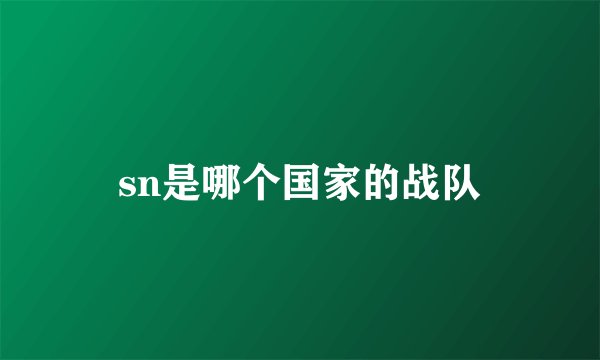 sn是哪个国家的战队