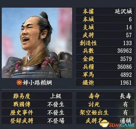 信长之野望14:创造 上级姬小路开局玩法图文心得