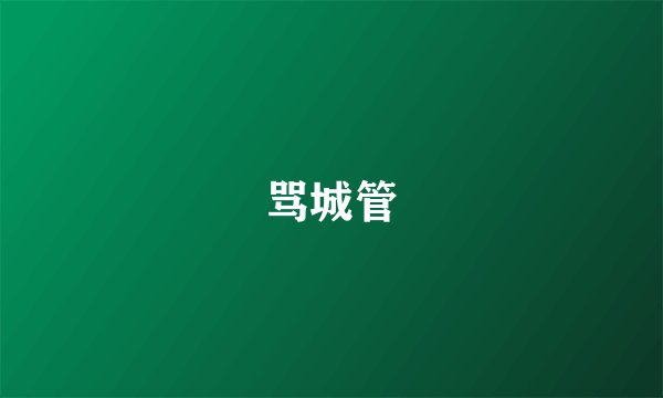 骂城管