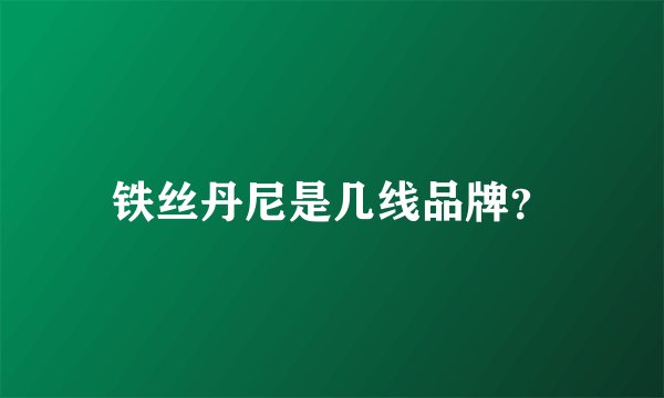 铁丝丹尼是几线品牌？