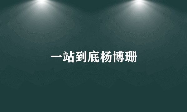 一站到底杨博珊