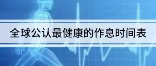 世界上公认最健康的作息时间表?