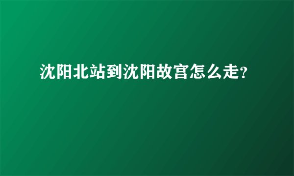 沈阳北站到沈阳故宫怎么走？