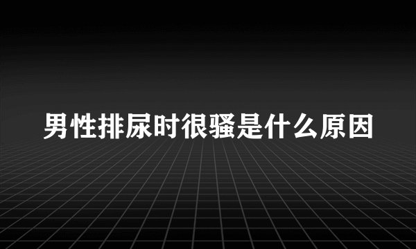 男性排尿时很骚是什么原因