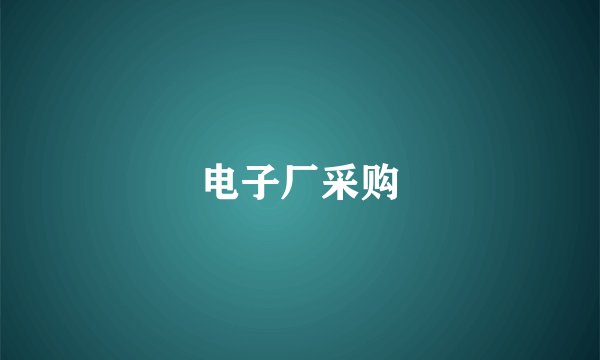 电子厂采购