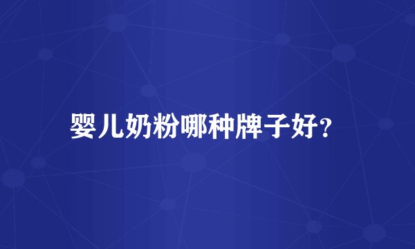 婴儿奶粉哪种牌子好？