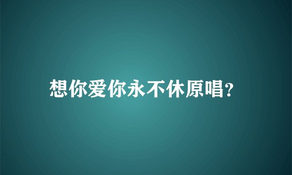 想你爱你永不休原唱？