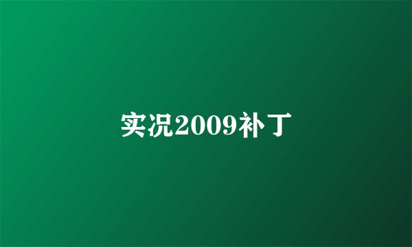 实况2009补丁