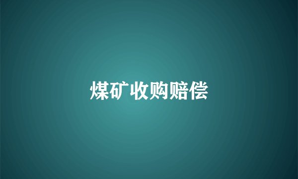 煤矿收购赔偿