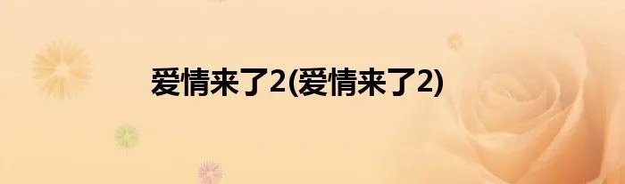 爱情来了2(爱情来了2)