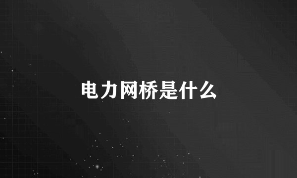 电力网桥是什么