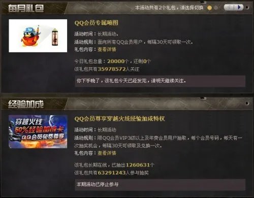 cfqq会员礼包领取 cfqq会员抽奖