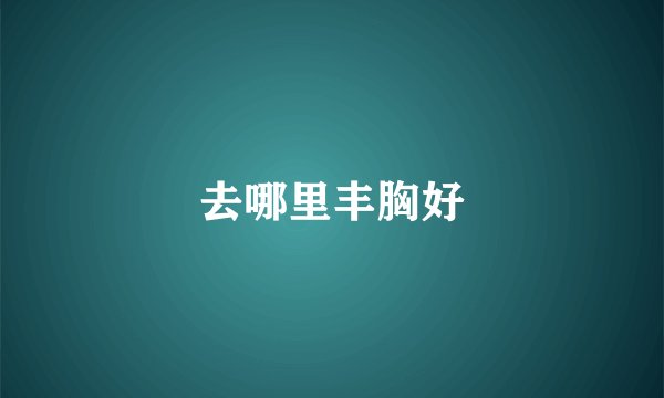 去哪里丰胸好