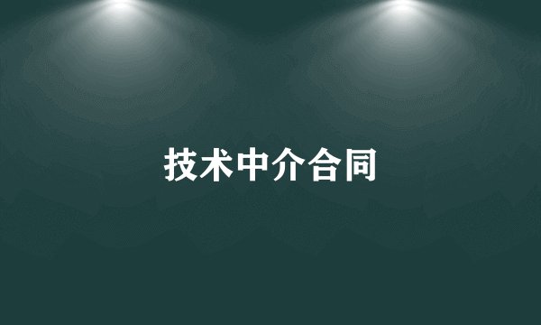 技术中介合同