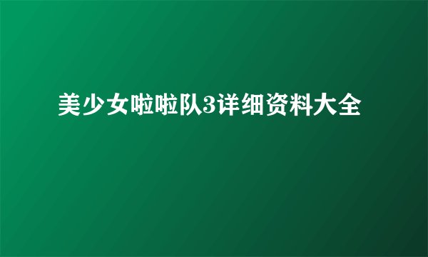 美少女啦啦队3详细资料大全