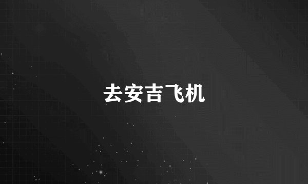 去安吉飞机