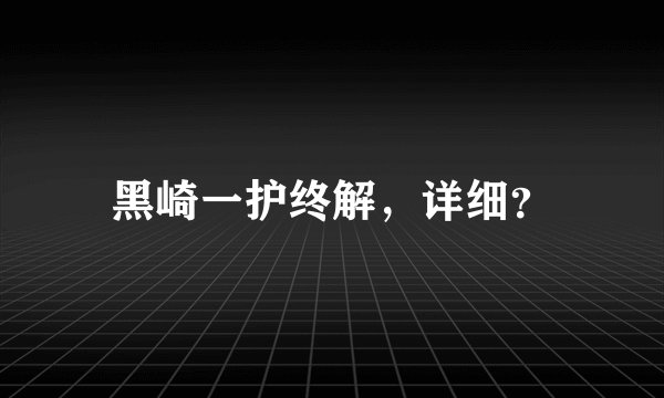 黑崎一护终解，详细？
