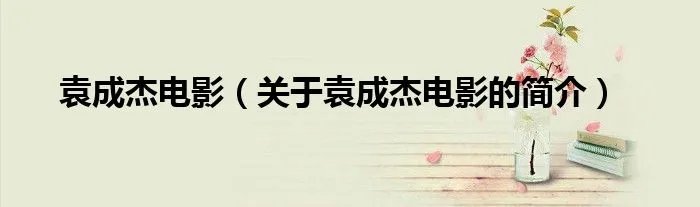 袁成杰电影（关于袁成杰电影的简介）