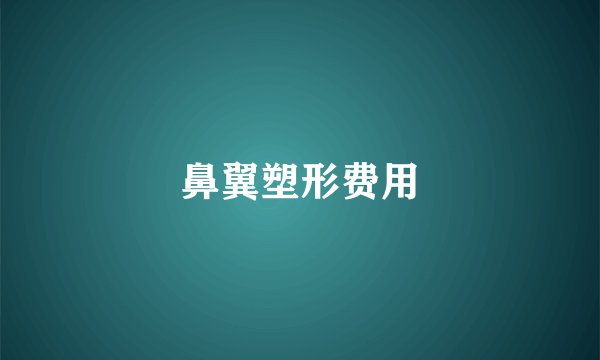 鼻翼塑形费用